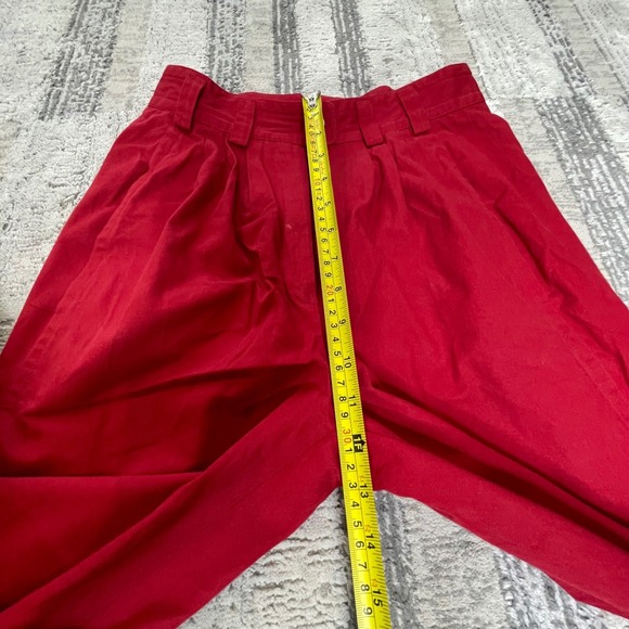 Vintage 80s MONDI West Germany Red High Waisted Pleated Trousers Womens 38 25x25 - Picture 15 of 15